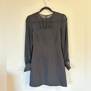 Anthropologie Charcoal Long-Sleeve Dress